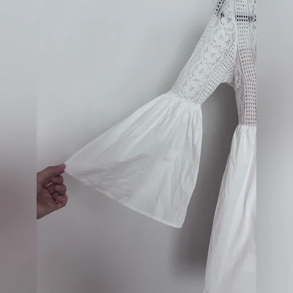 Endless Rose Bell Sleeve Mini Dress in White S - Picture 10 of 11